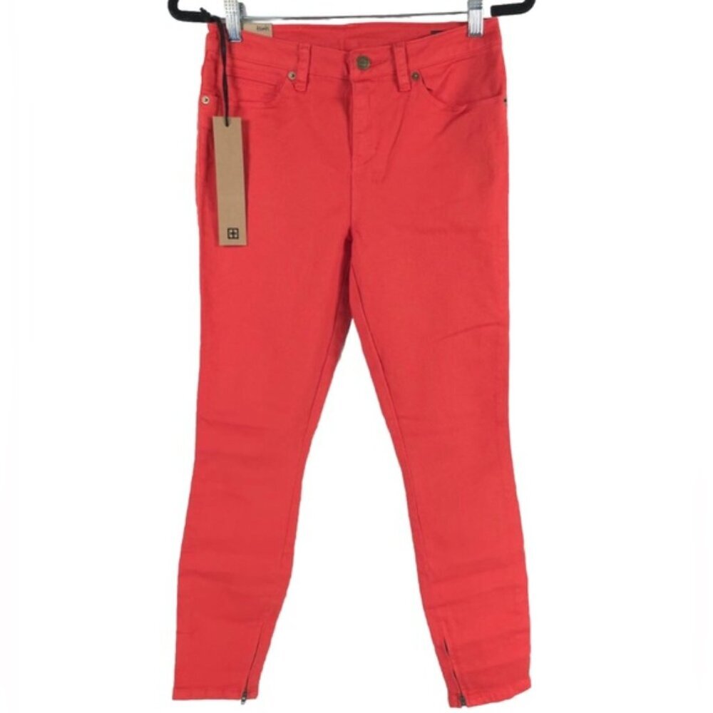 NWT KSUBI SPRAY ON LOBSTER MidRise 7/8 Skinny Leg Zip On Inner Leg Jeans Size 28